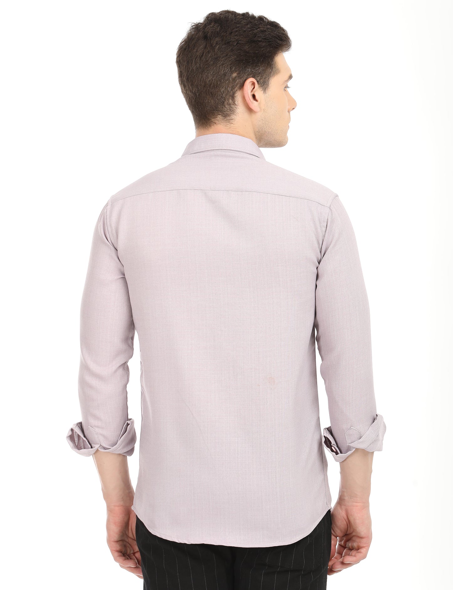 Men's Slim Fit Solid Full Sleeves Causal Shirt