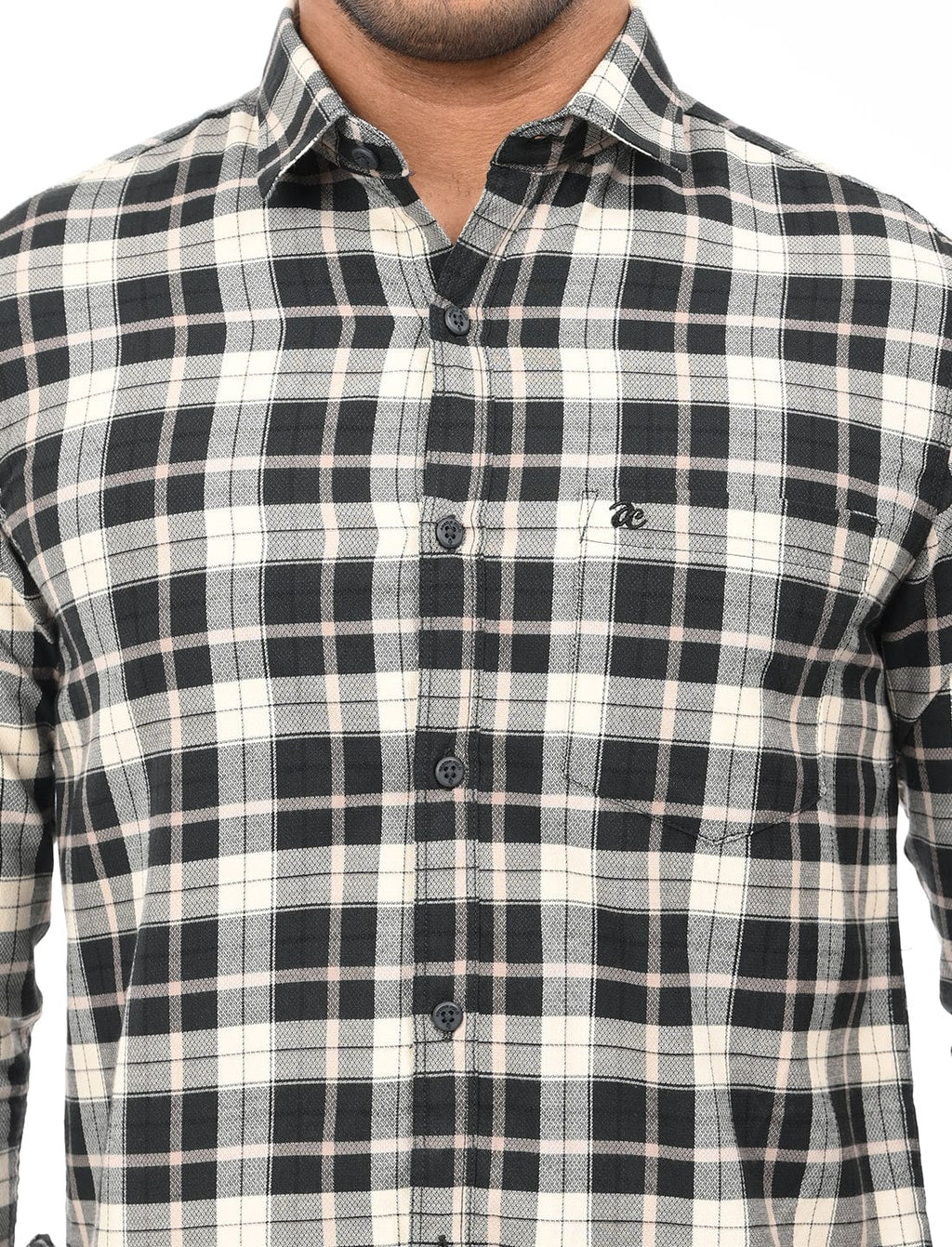 Men's Slim Fit Checks Full Sleeves Casual Shirt