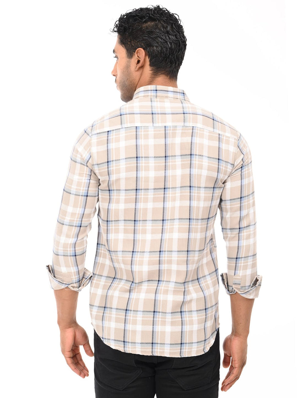 Men's Slim Fit Checks Full Sleeves Casual Shirt