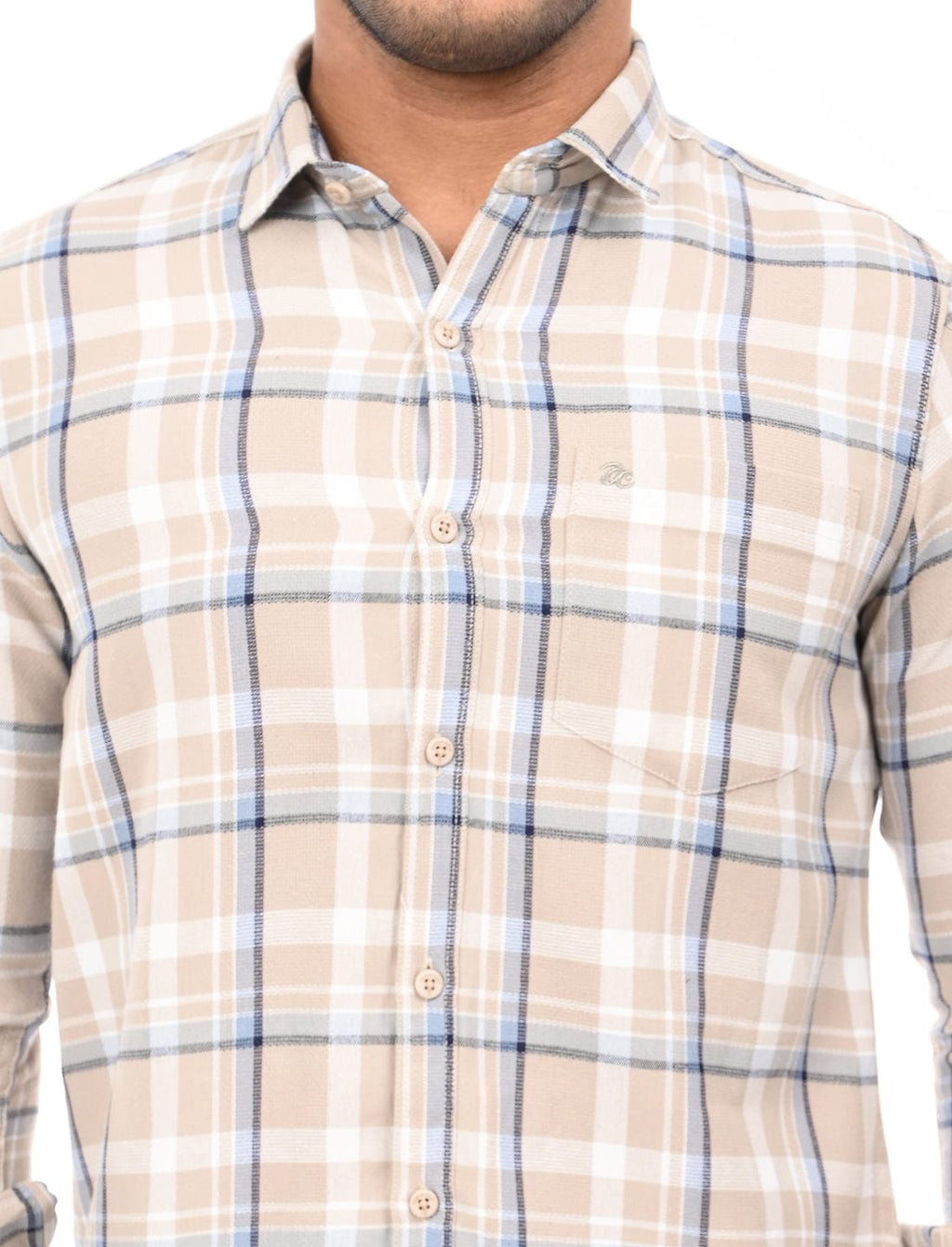 Men's Slim Fit Checks Full Sleeves Casual Shirt