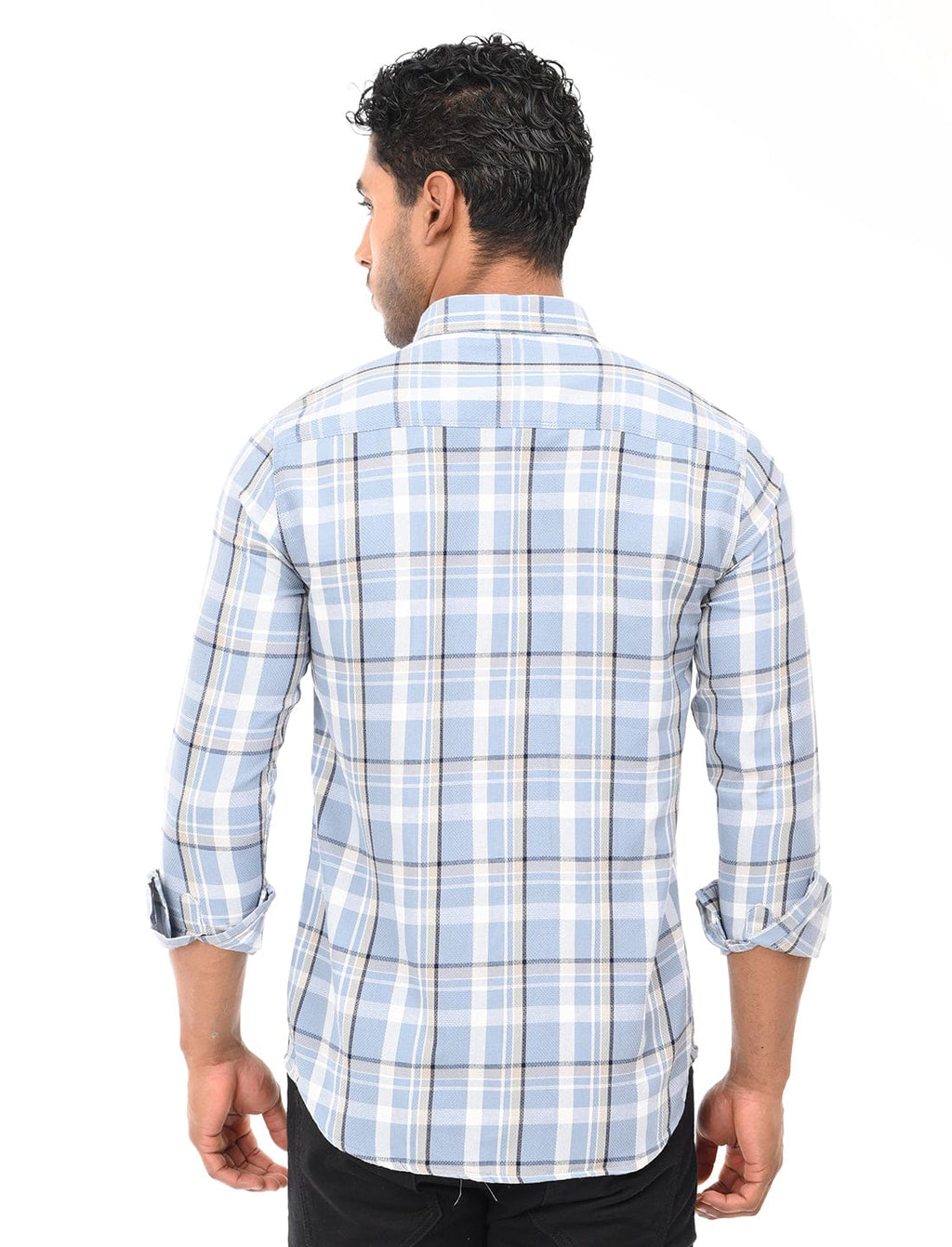 Men's Slim Fit Checks Full Sleeves Casual Shirt