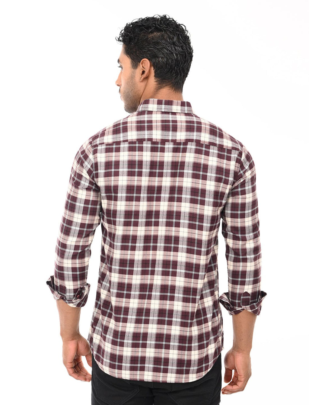 Men's Slim Fit Checks Full Sleeves Casual Shirt