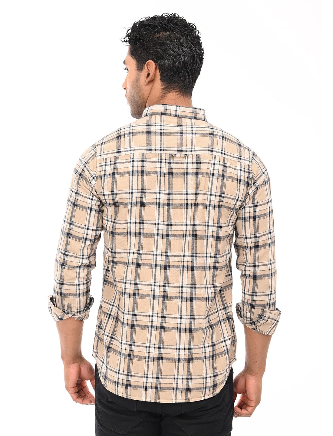 Men's Slim Fit Checks Full Sleeves Casual Shirt