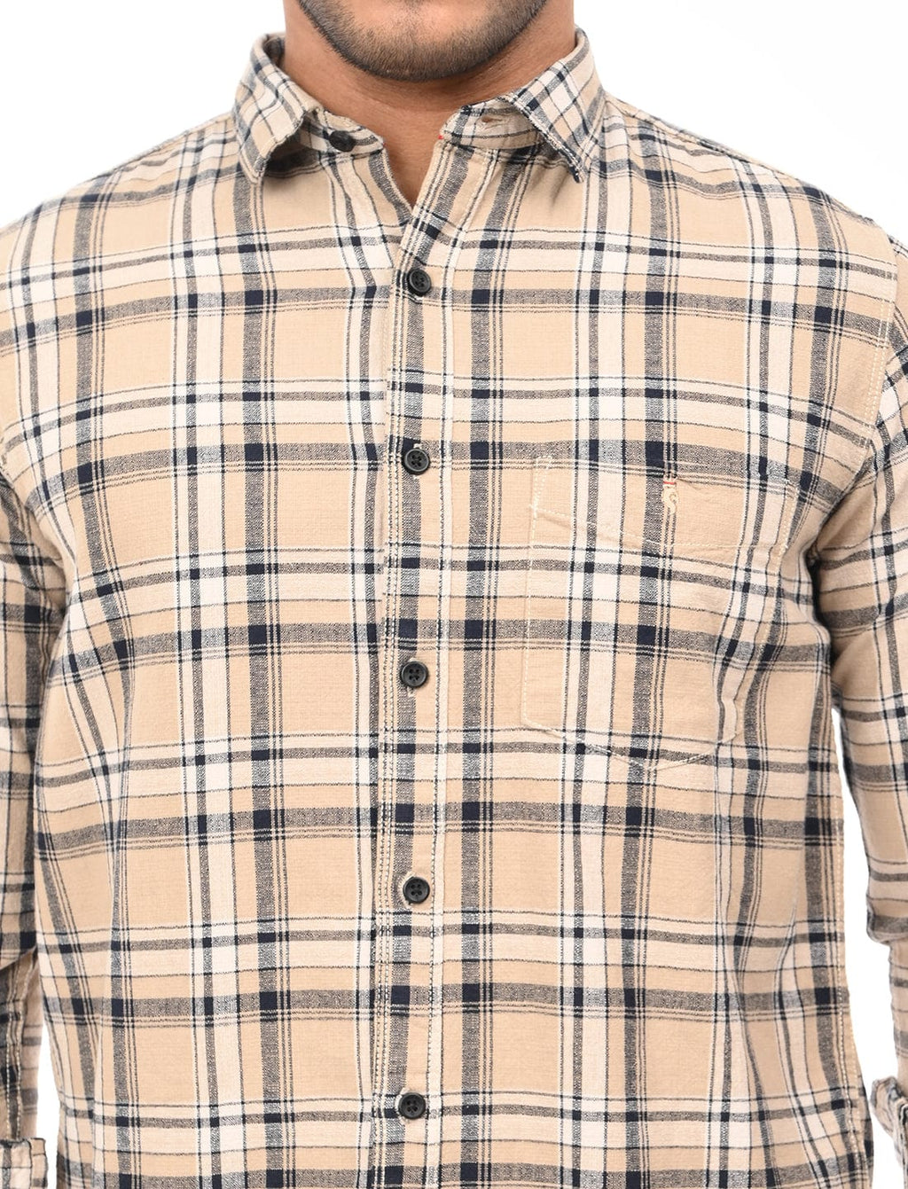Men's Slim Fit Checks Full Sleeves Casual Shirt