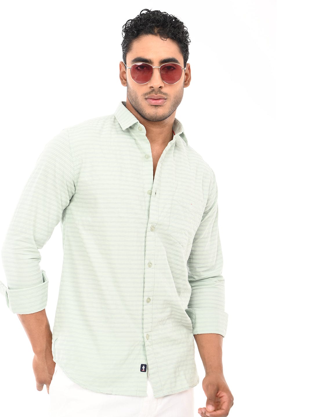 Men's Slim Fit Stripes Full Sleeves Casual Shirt