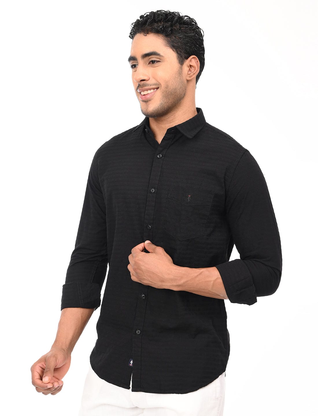 Men's Slim Fit Stripes Full Sleeves Casual Shirt