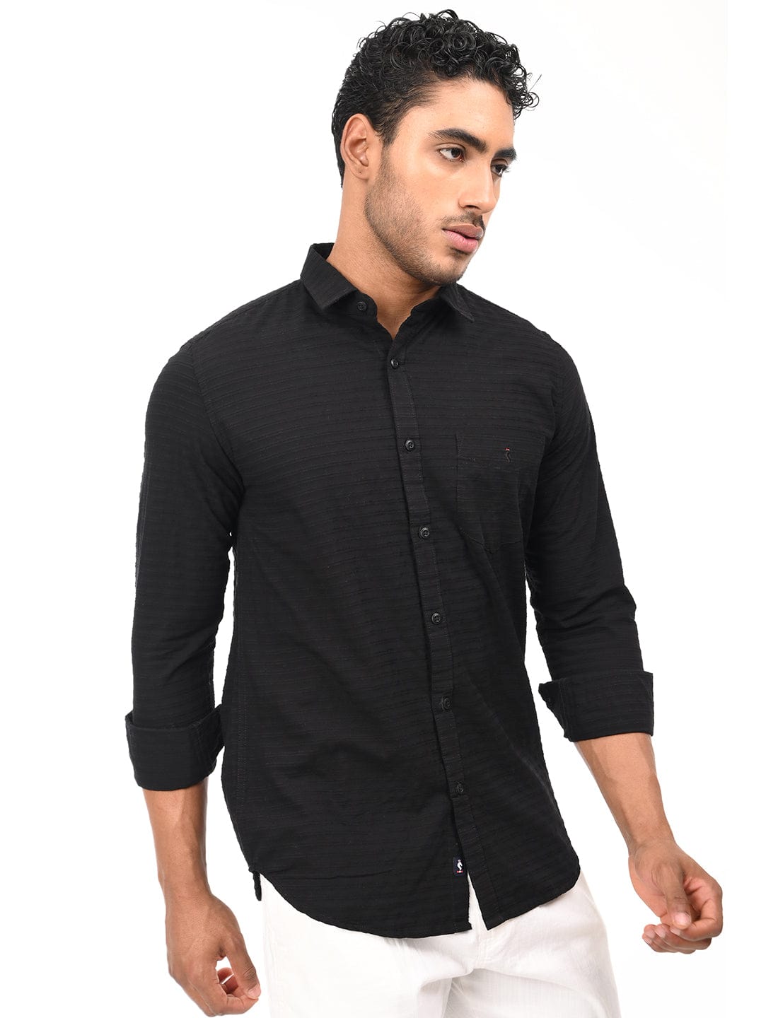 Men's Slim Fit Stripes Full Sleeves Casual Shirt