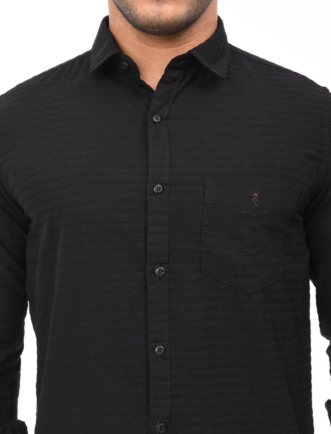 Men's Slim Fit Stripes Full Sleeves Casual Shirt