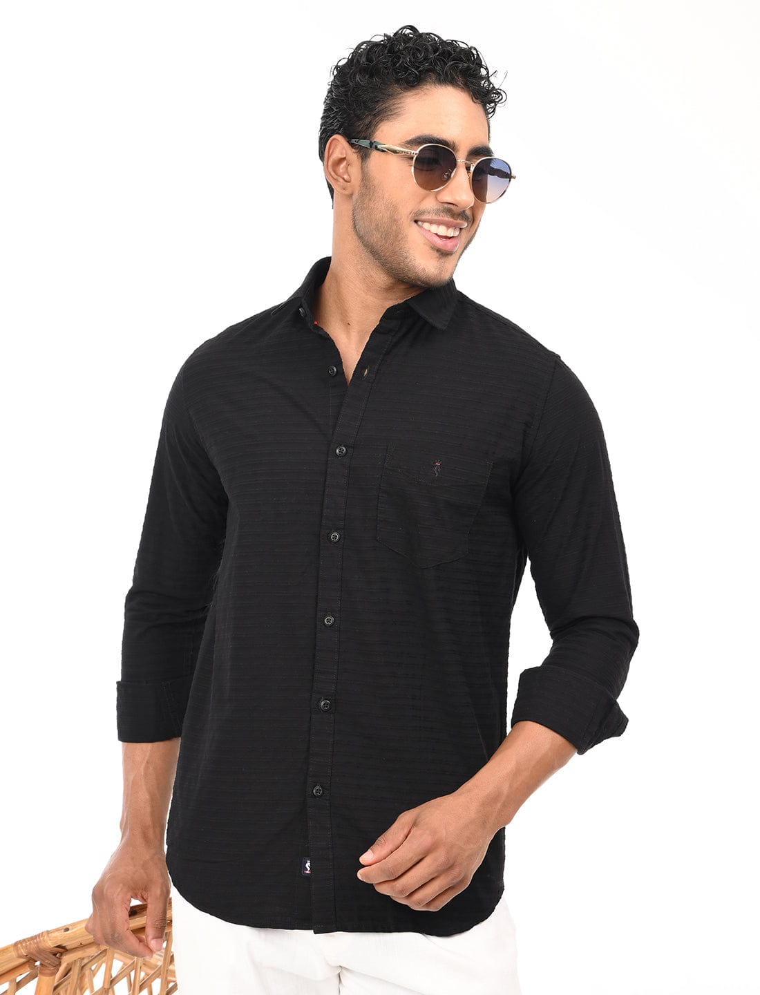 Men's Slim Fit Stripes Full Sleeves Casual Shirt