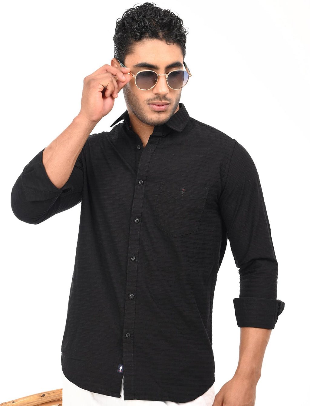 Men's Slim Fit Stripes Full Sleeves Casual Shirt