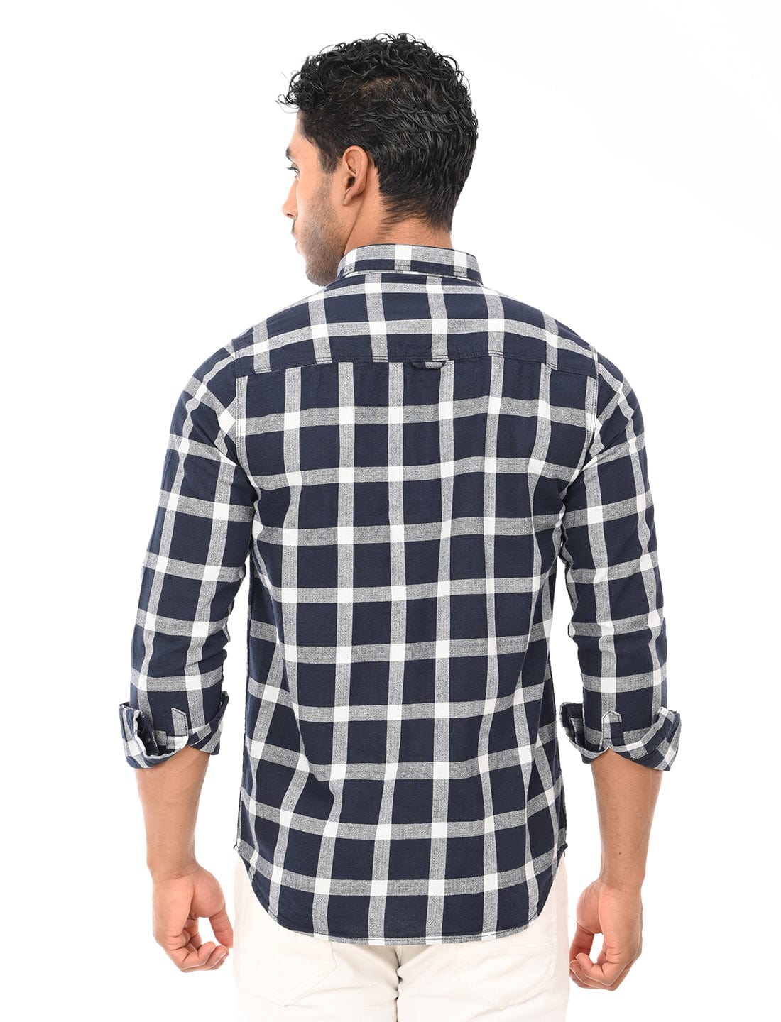 Men's Slim Fit Checks Full Sleeves Casual Shirt