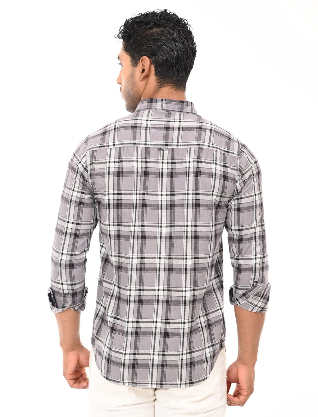 Men's Slim Fit Checks Full Sleeves Casual Shirt