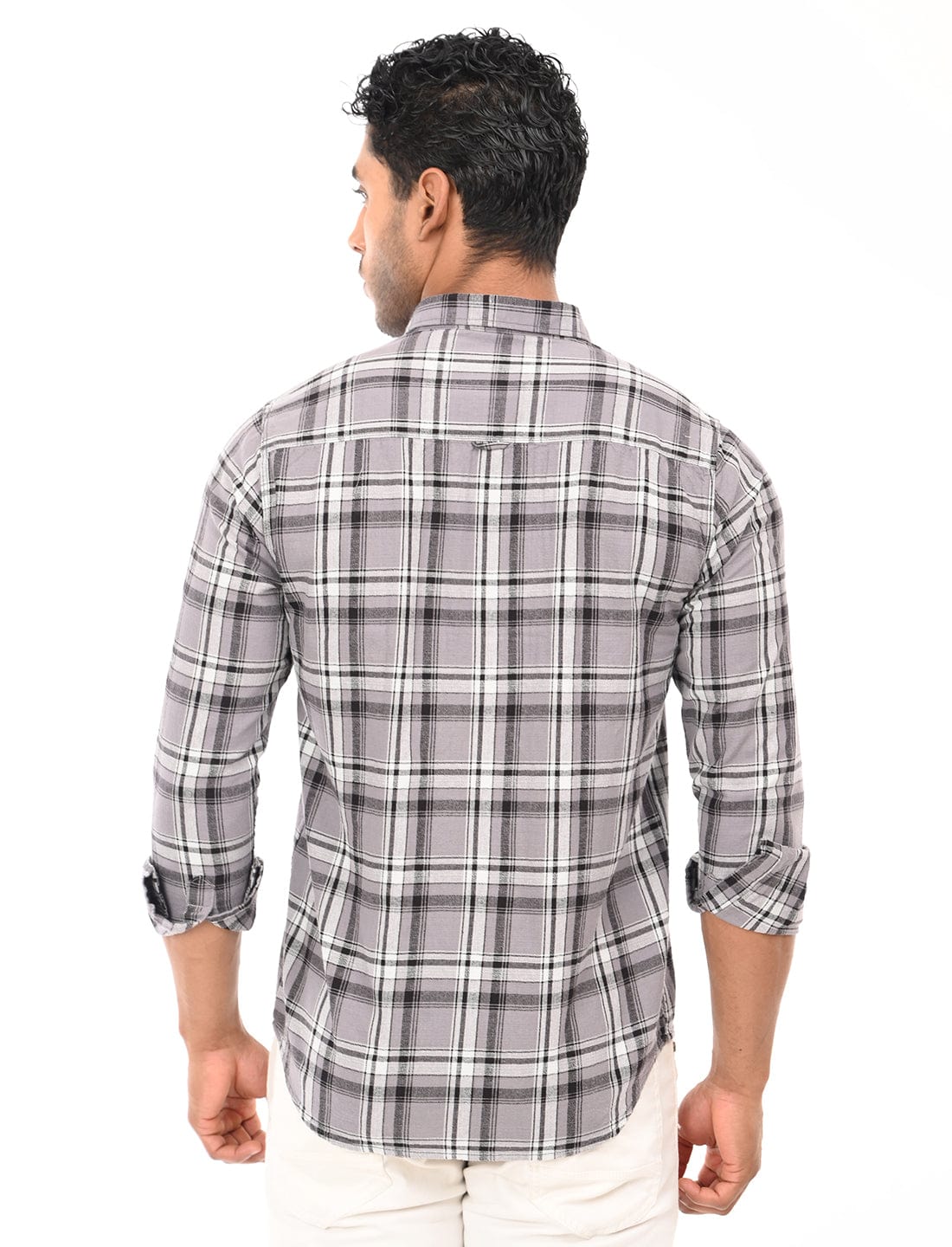Men's Slim Fit Checks Full Sleeves Casual Shirt