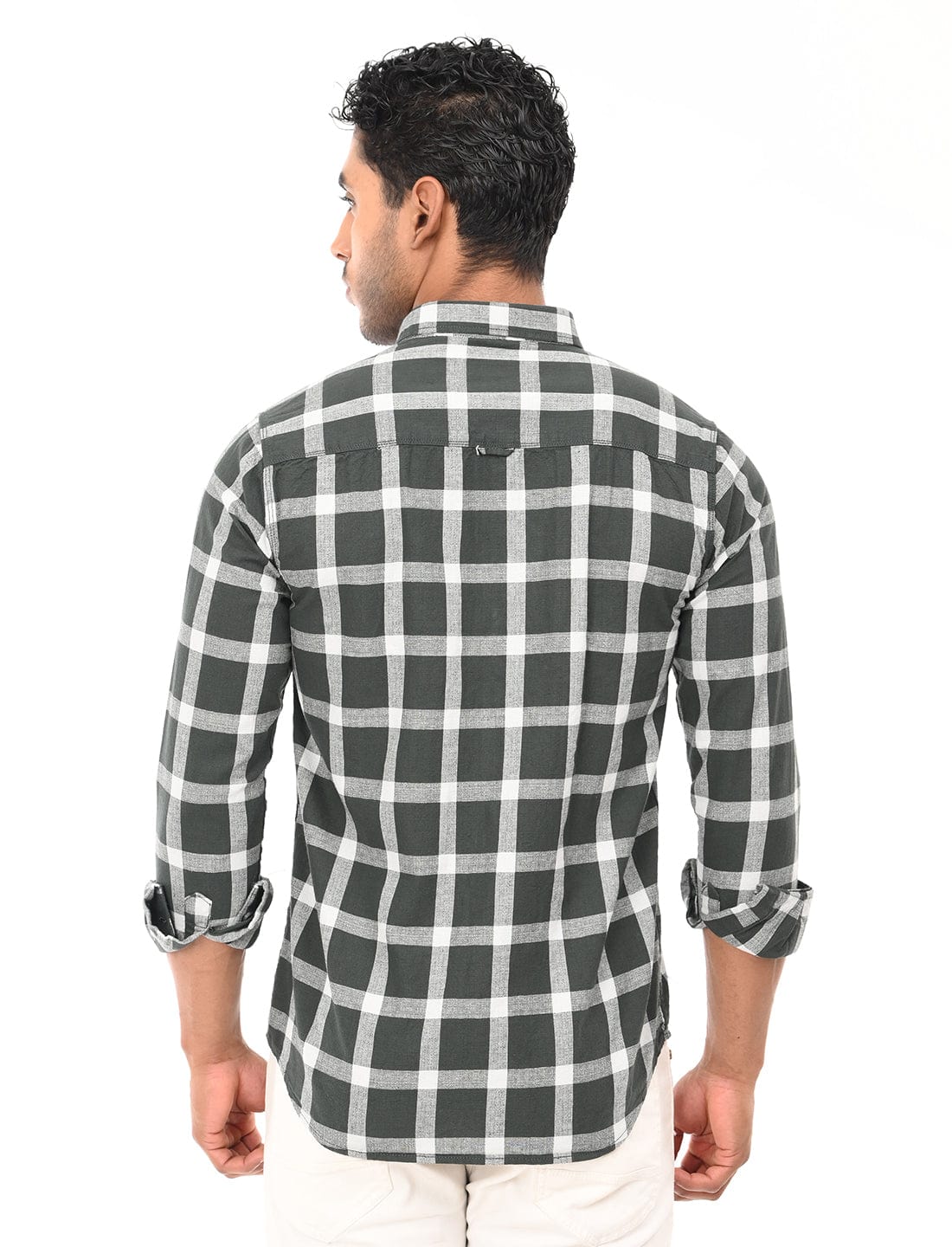 Men's Slim Fit Checks Full Sleeves Casual Shirt
