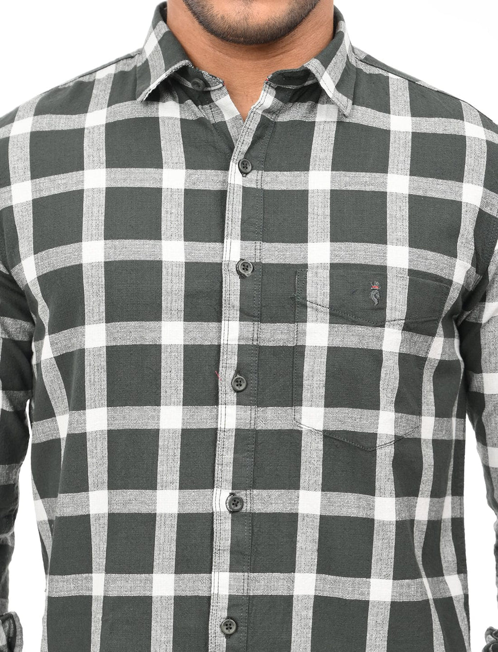 Men's Slim Fit Checks Full Sleeves Casual Shirt