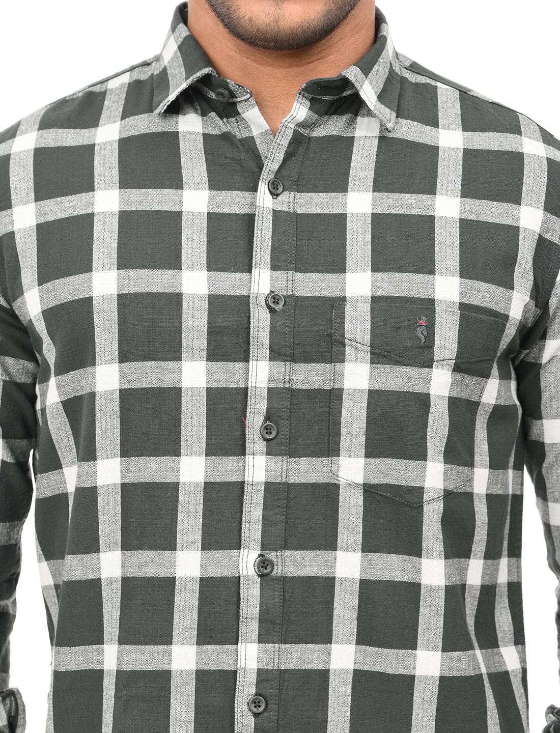 Men's Slim Fit Checks Full Sleeves Casual Shirt