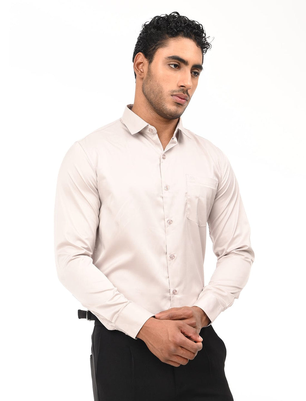 Men's Slim Fit Solid Full Sleeves Casual Shirt