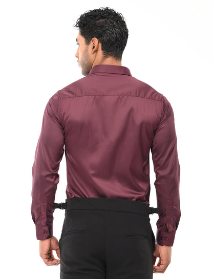 Men's Slim Fit Solid Full Sleeves Casual Shirt