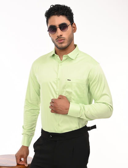 Men's Slim Fit Solid Full Sleeves Casual Shirt