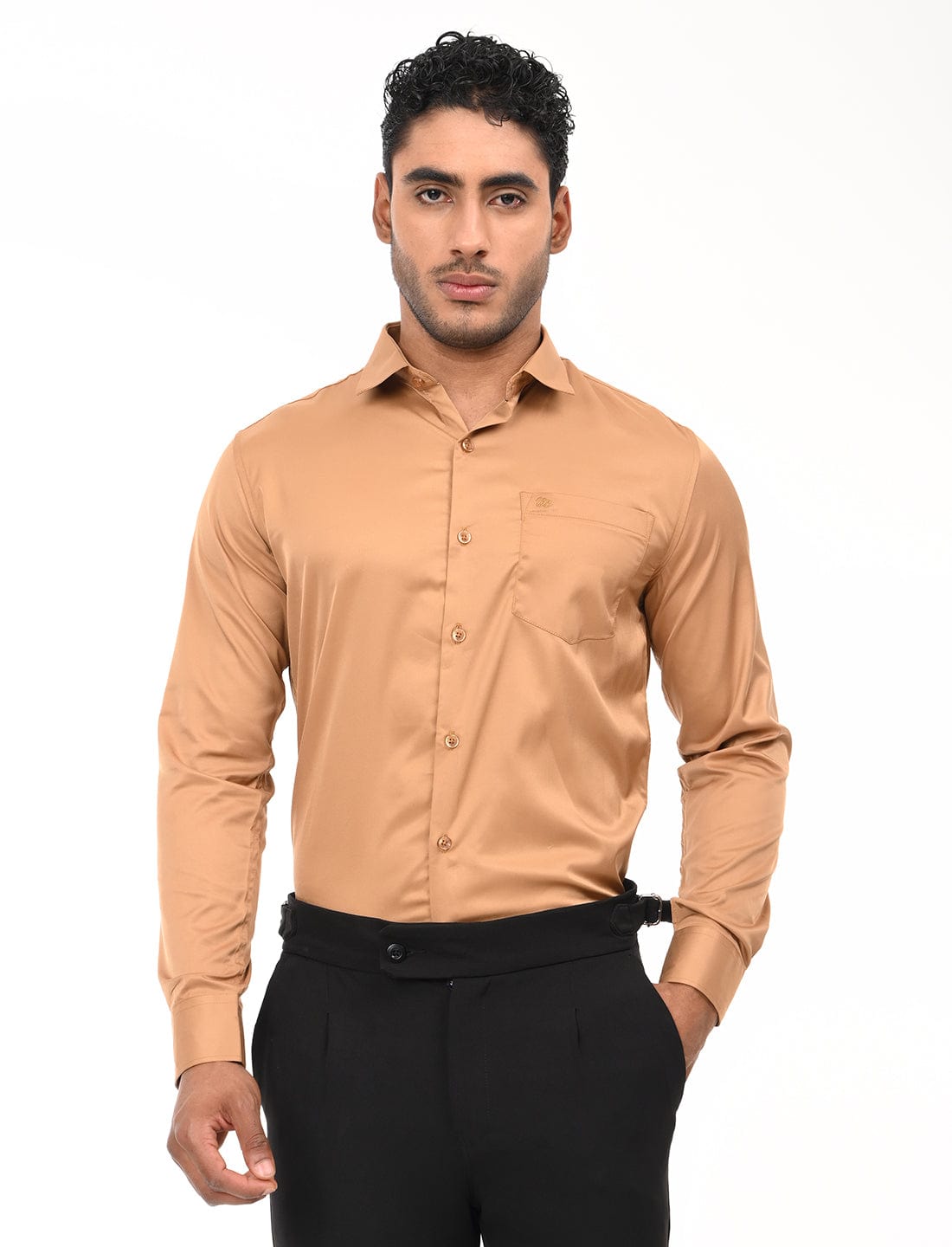Men's Slim Fit Solid Full Sleeves Casual Shirt