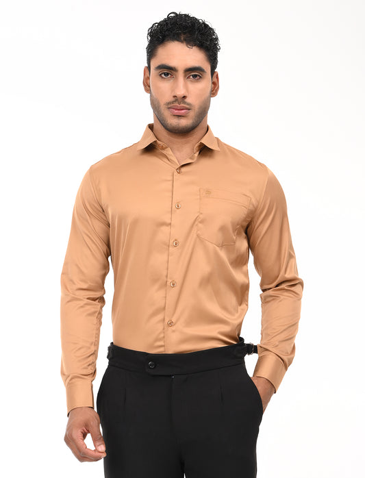 Men's Slim Fit Solid Full Sleeves Casual Shirt