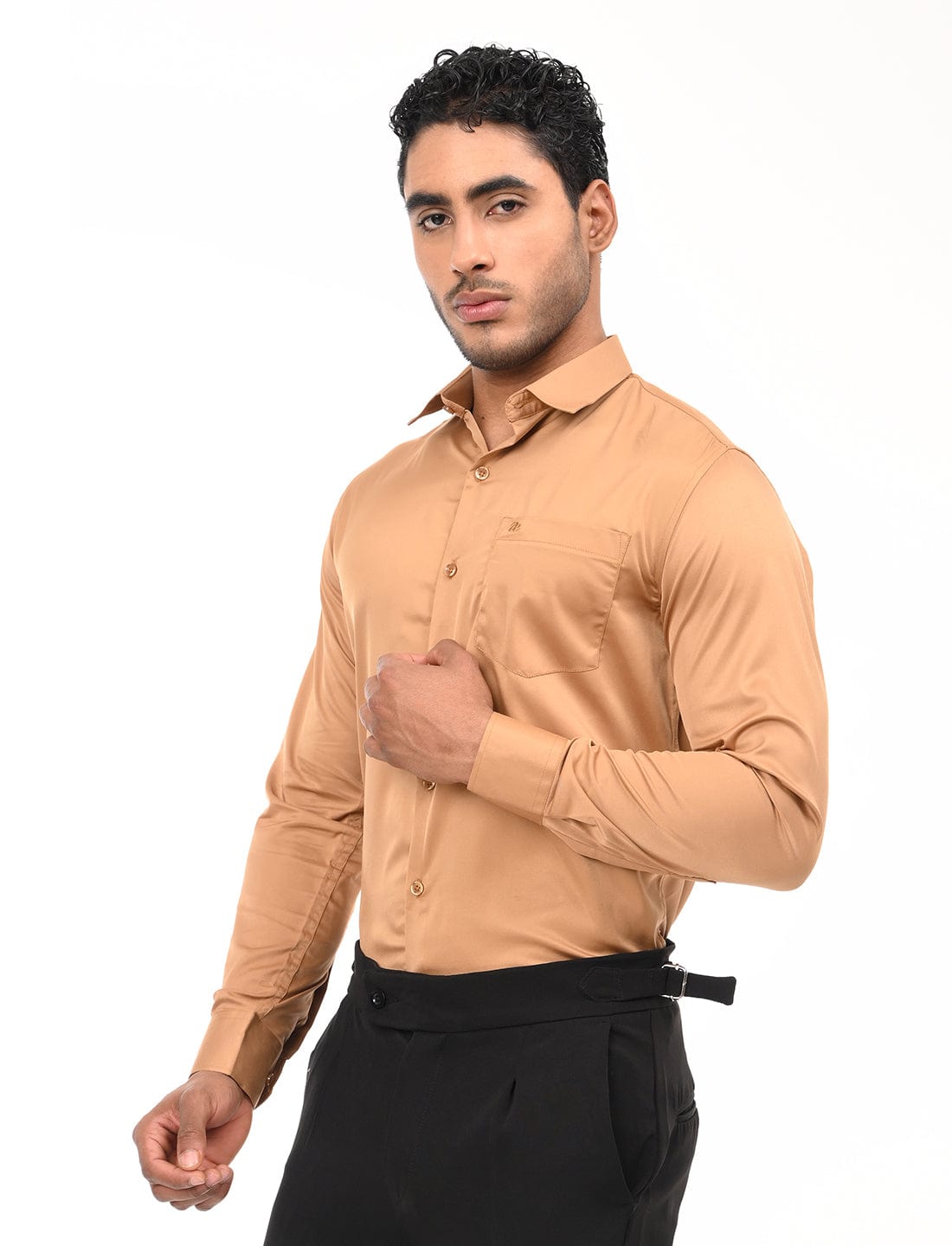 Men's Slim Fit Solid Full Sleeves Casual Shirt