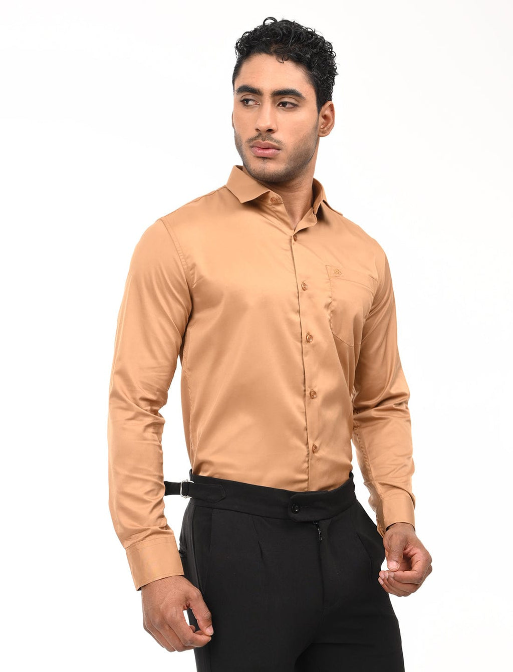 Men's Slim Fit Solid Full Sleeves Casual Shirt