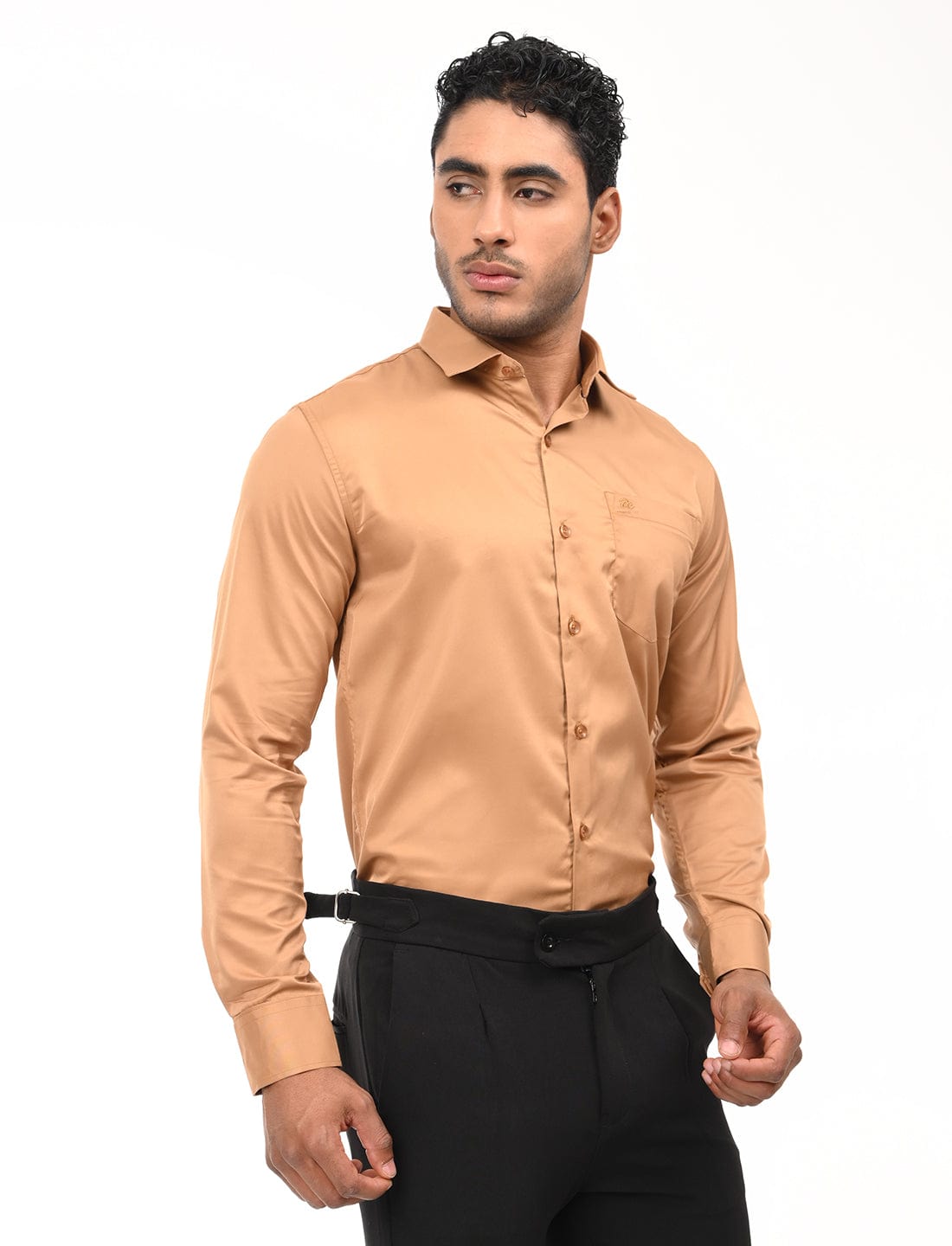 Men's Slim Fit Solid Full Sleeves Casual Shirt