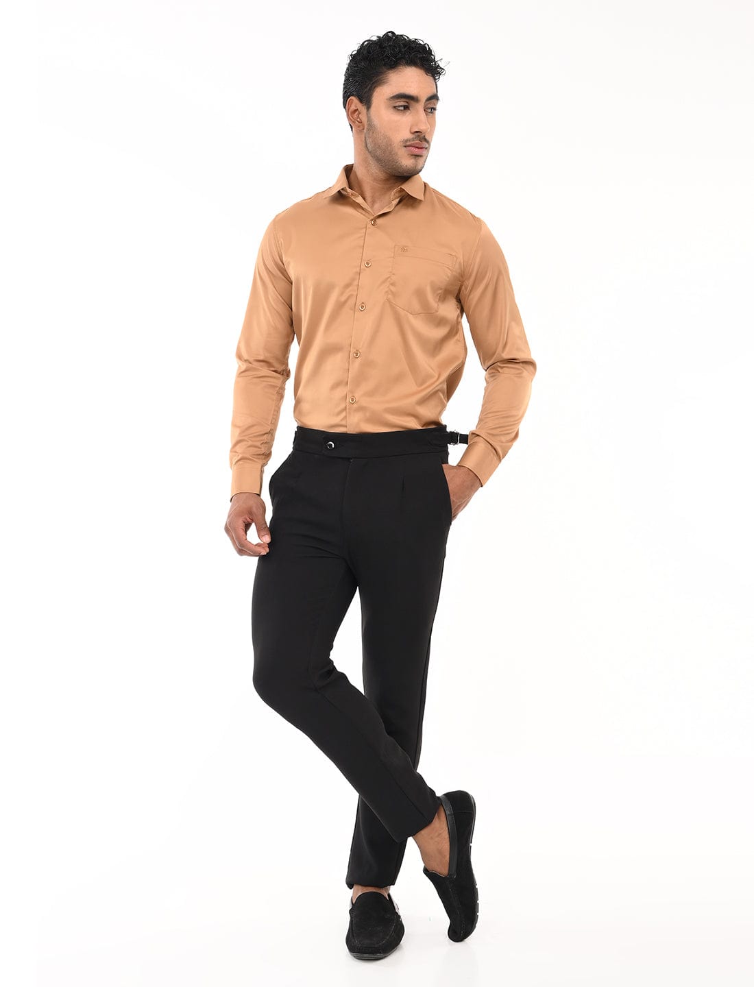 Men's Slim Fit Solid Full Sleeves Casual Shirt