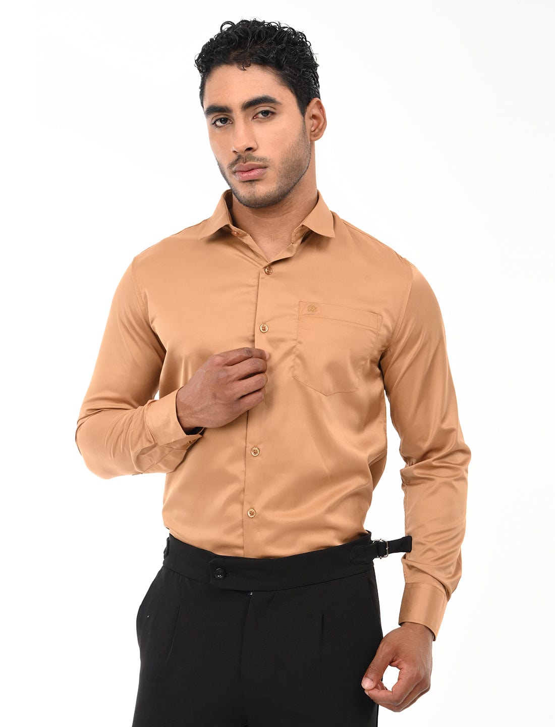 Men's Slim Fit Solid Full Sleeves Casual Shirt