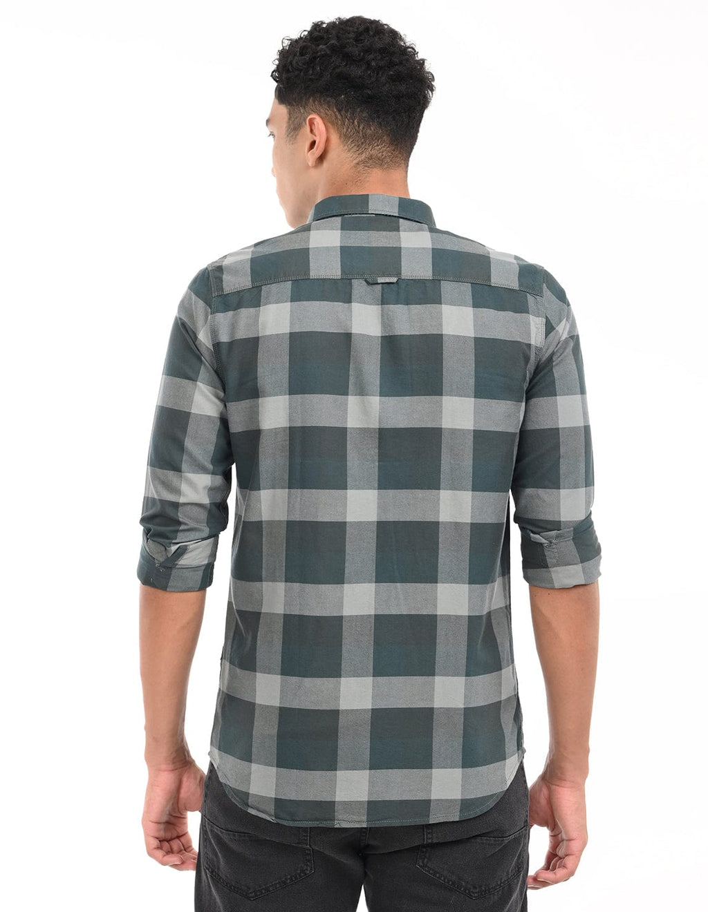 Men's Slim Fit Checks Full Sleeves Casual Shirt