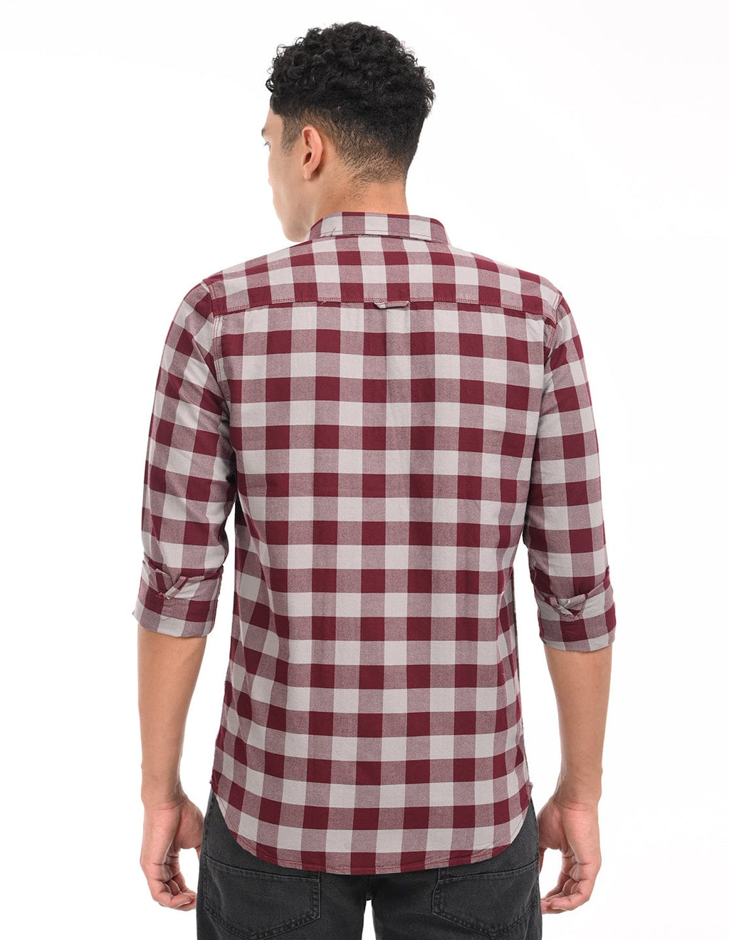 Men's Slim Fit Checks Full Sleeves Casual Shirt