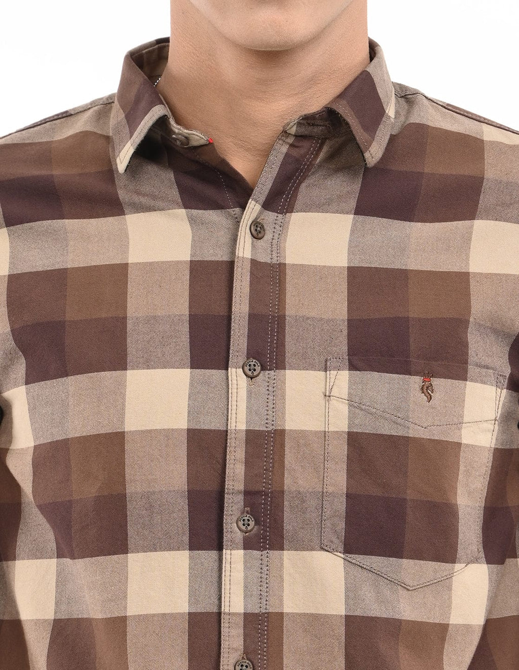 Men's Slim Fit Checks Full Sleeves Casual Shirt