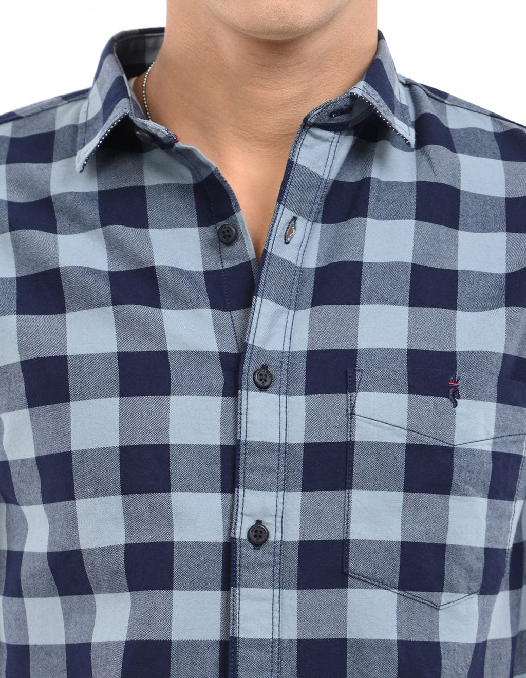 Men's Slim Fit Checks Full Sleeves Casual Shirt