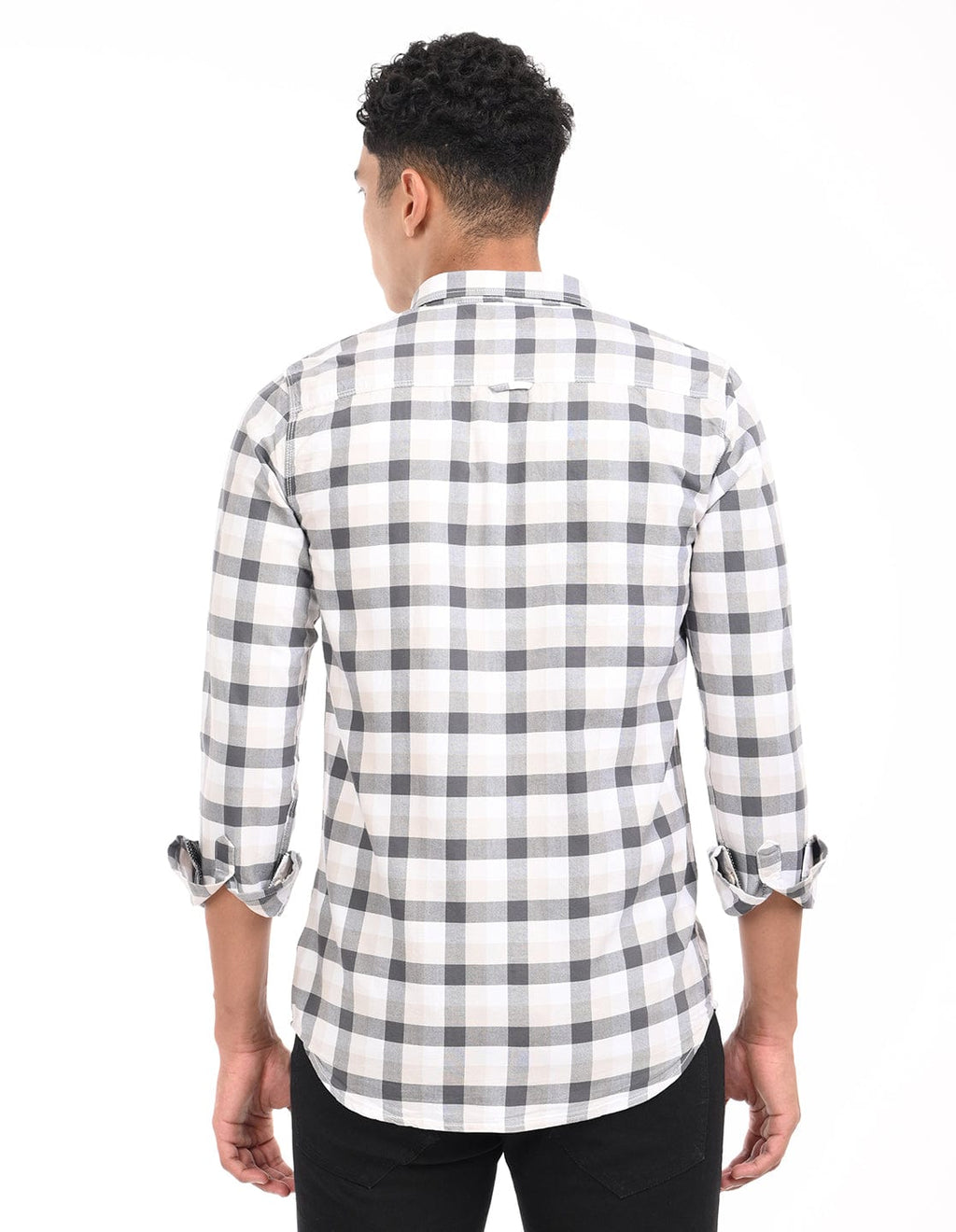Men's Slim Fit Checks Full Sleeves Casual Shirt