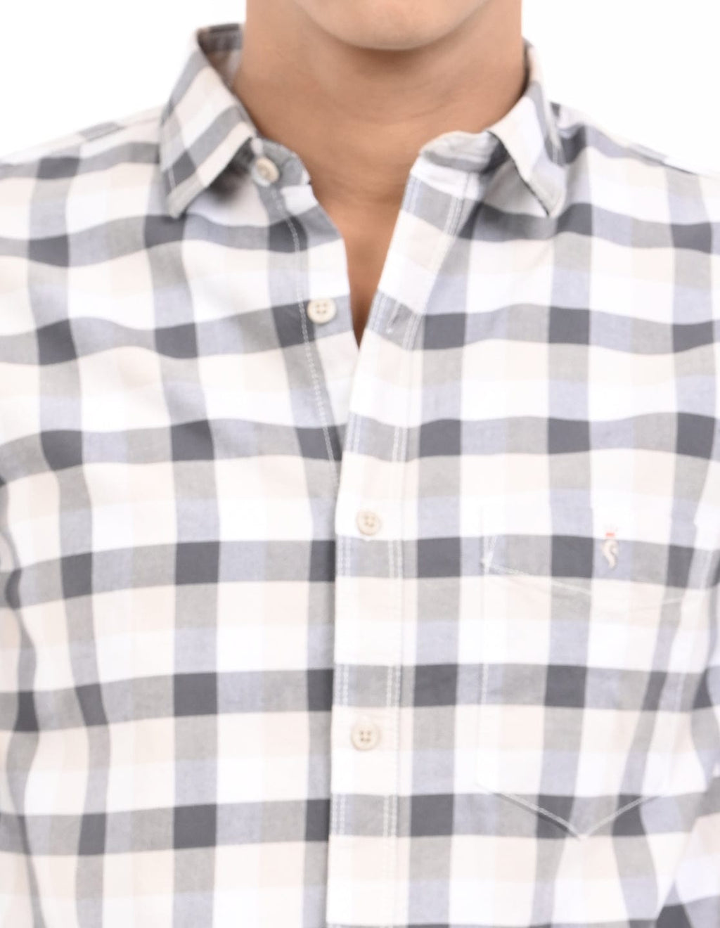 Men's Slim Fit Checks Full Sleeves Casual Shirt