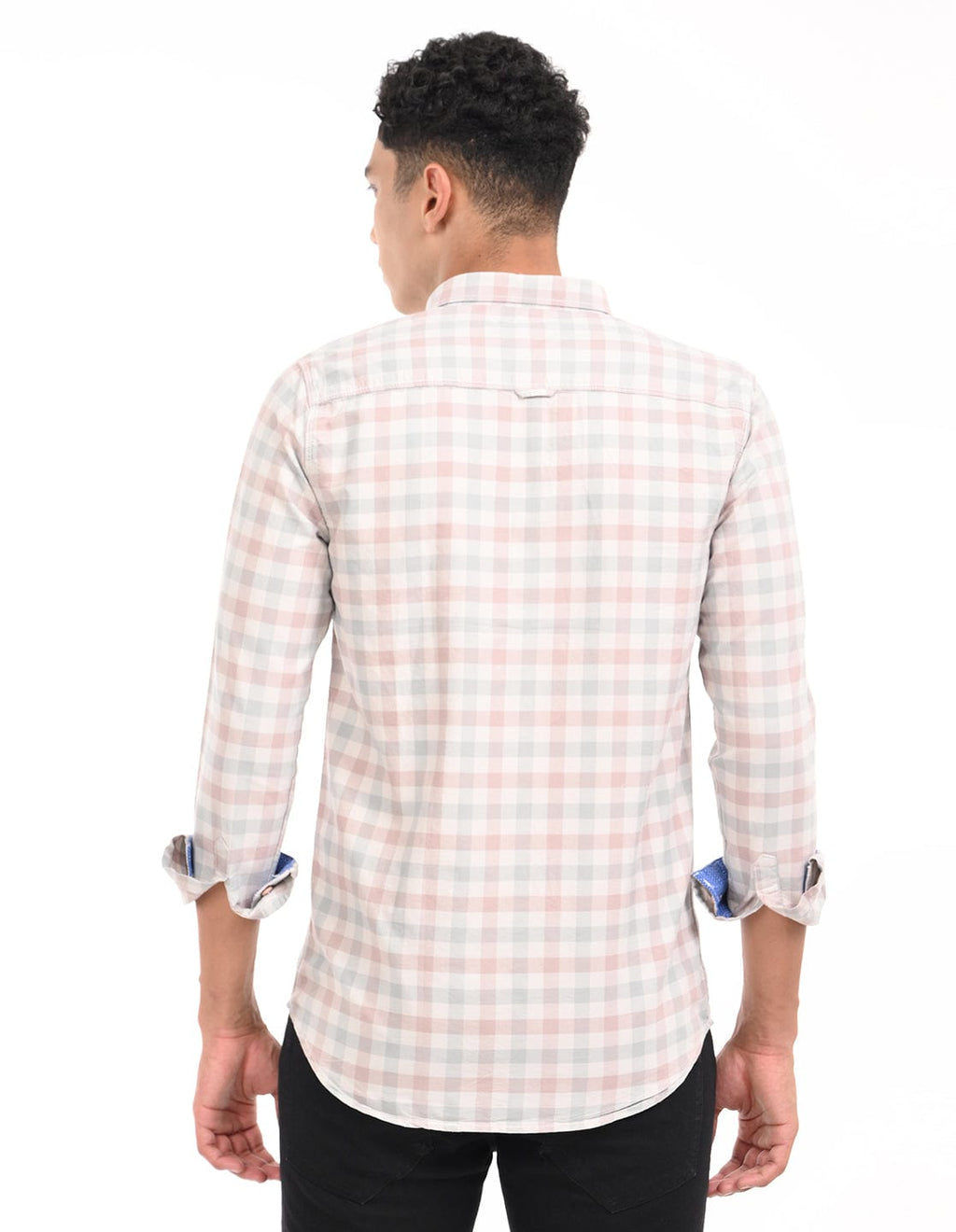 Men's Slim Fit Checks Full Sleeves Casual Shirt