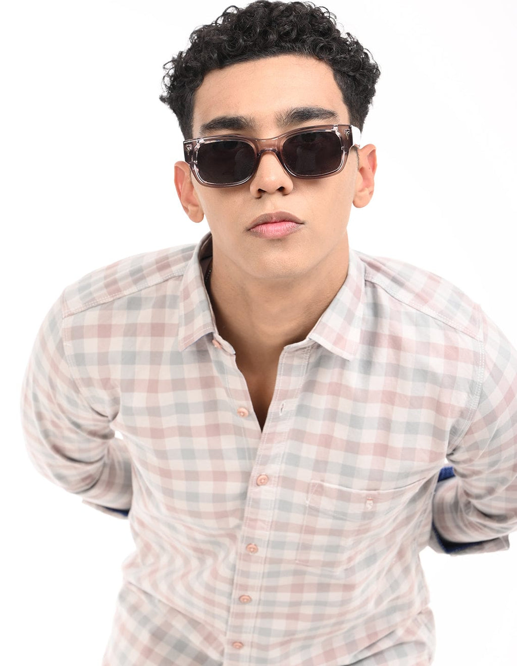 Men's Slim Fit Checks Full Sleeves Casual Shirt