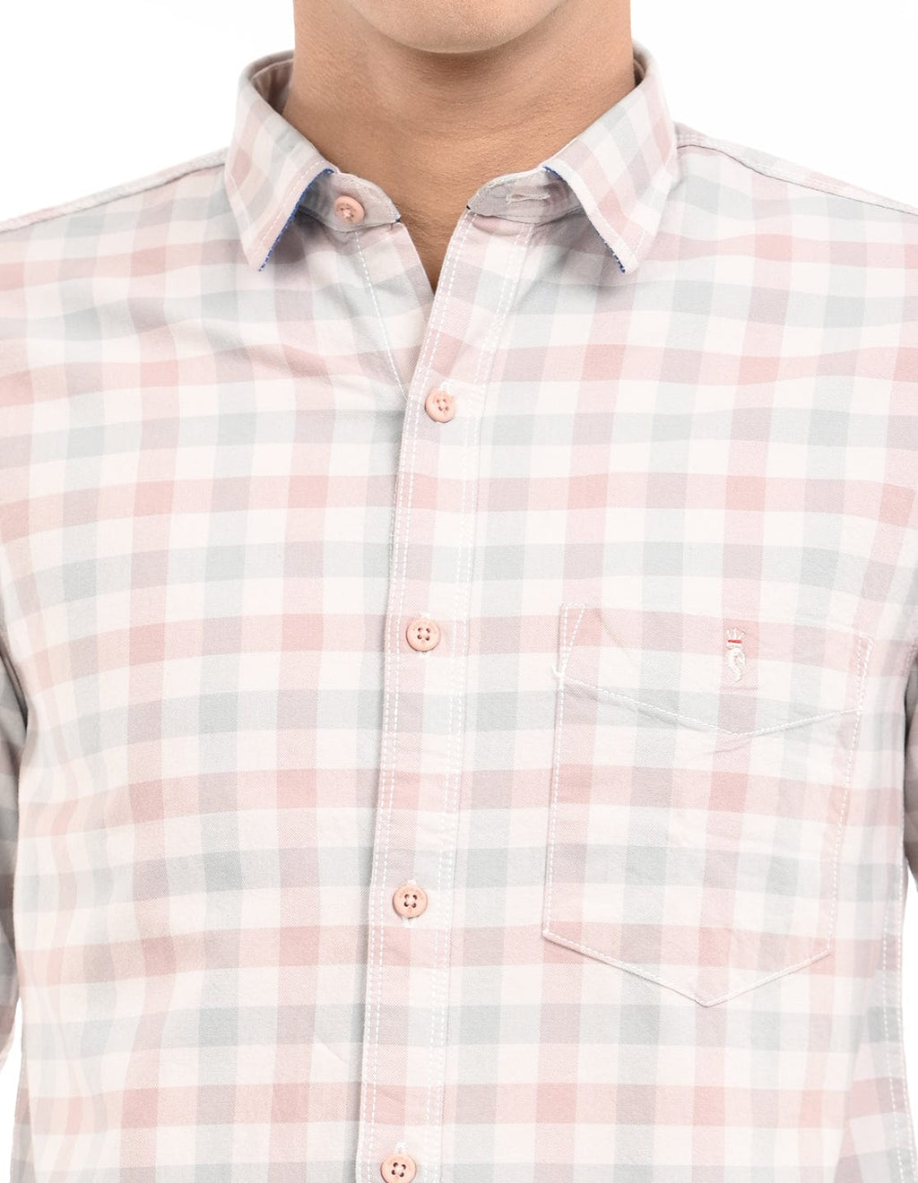 Men's Slim Fit Checks Full Sleeves Casual Shirt