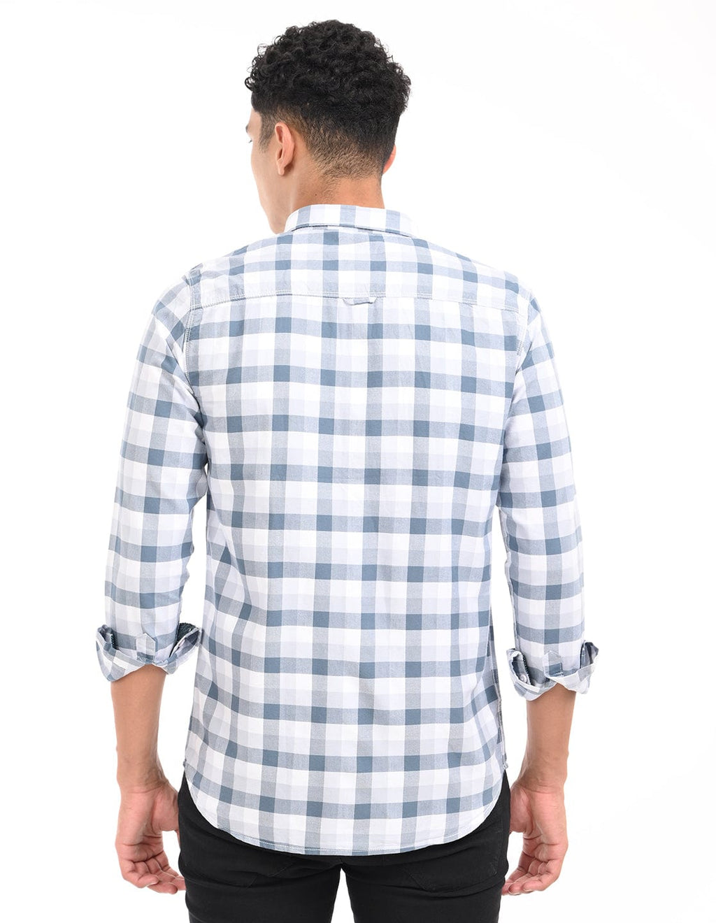 Men's Slim Fit Checks Full Sleeves Casual Shirt