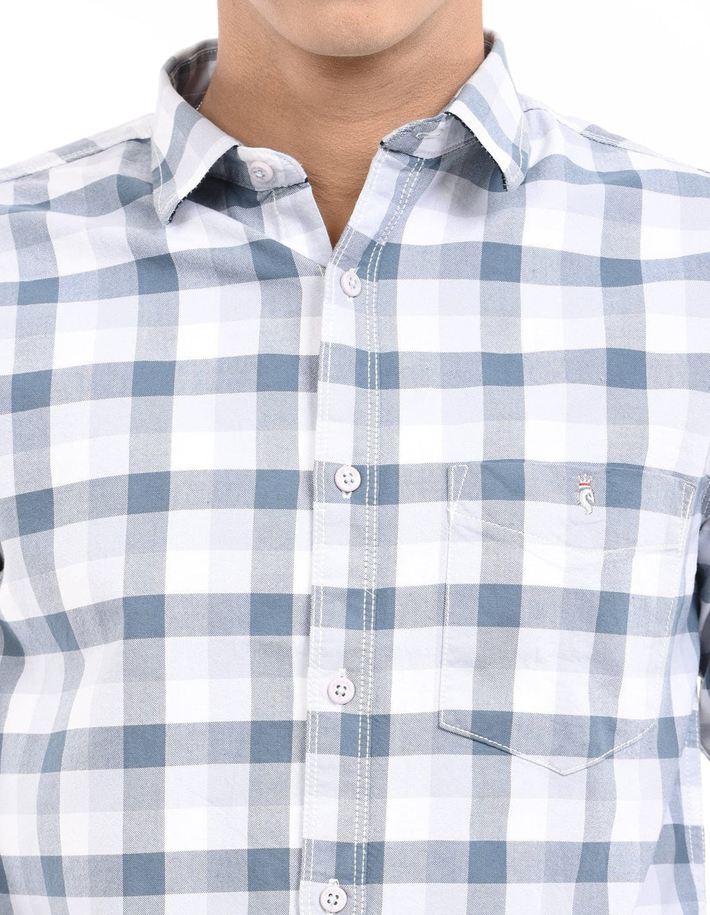 Men's Slim Fit Checks Full Sleeves Casual Shirt