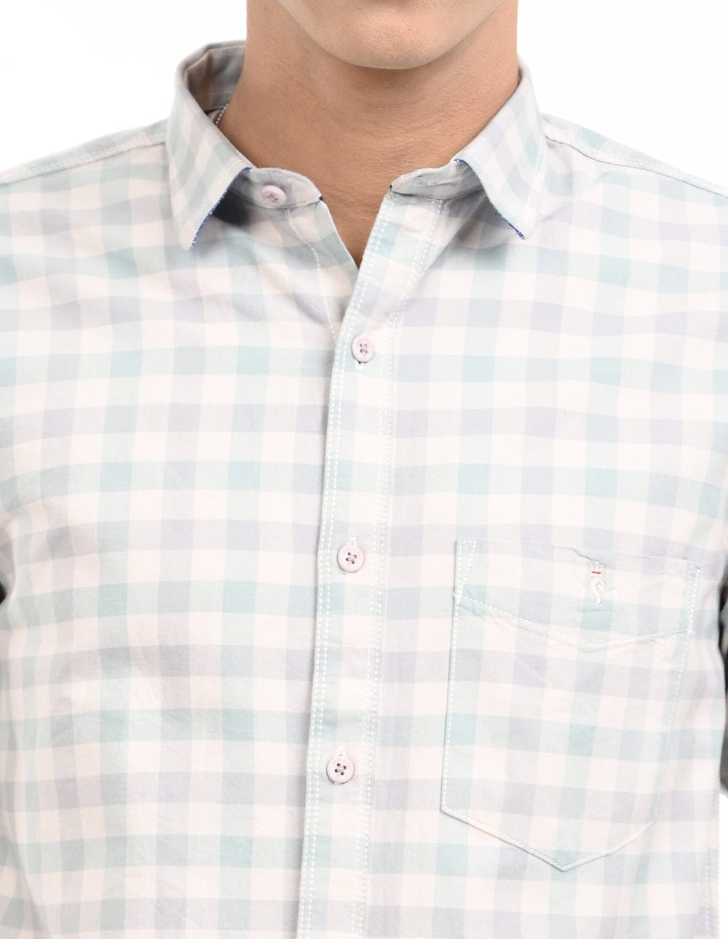 Men's Slim Fit Checks Full Sleeves Casual Shirt