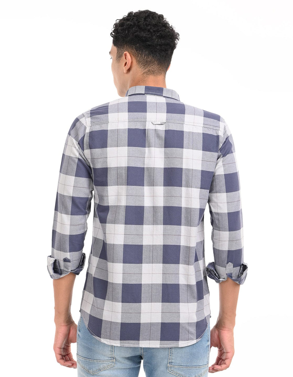 Men's Slim Fit Checks Full Sleeves Casual Shirt