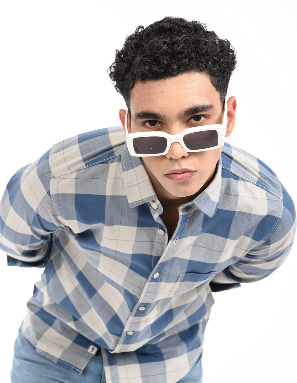 Men's Slim Fit Checks Full Sleeves Casual Shirt