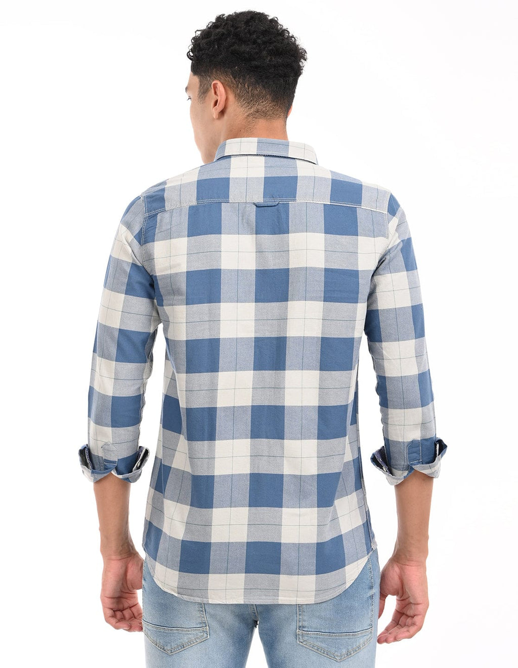 Men's Slim Fit Checks Full Sleeves Casual Shirt