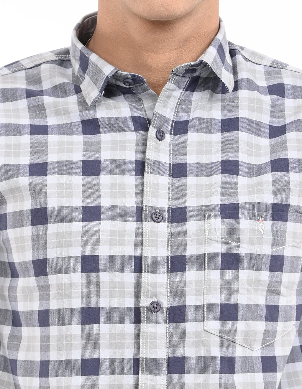 Men's Slim Fit Checks Full Sleeves Casual Shirt