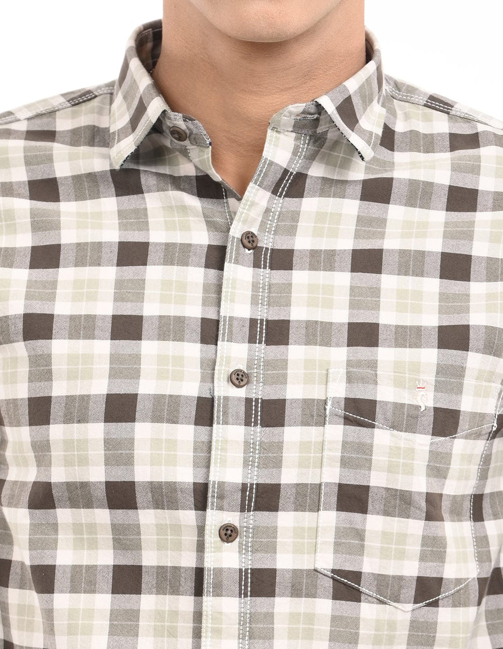 Men's Slim Fit Checks Full Sleeves Casual Shirt