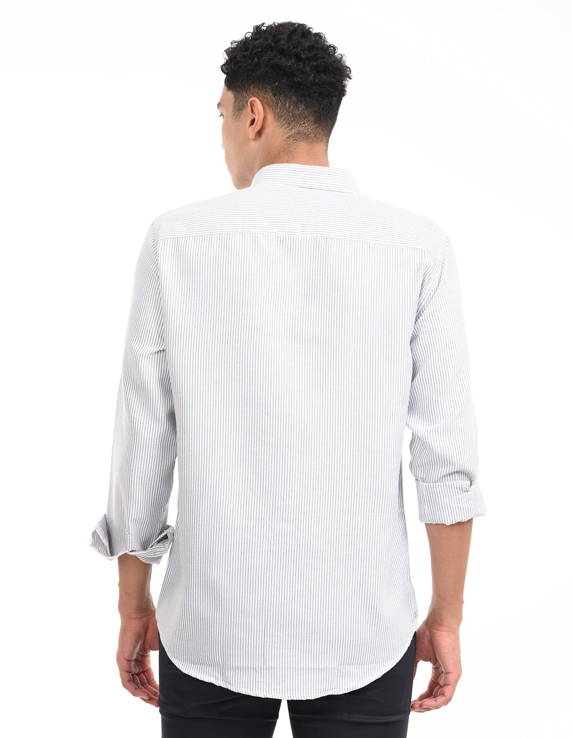 Men's Slim Fit Stripe Full Sleeves Casual Shirt