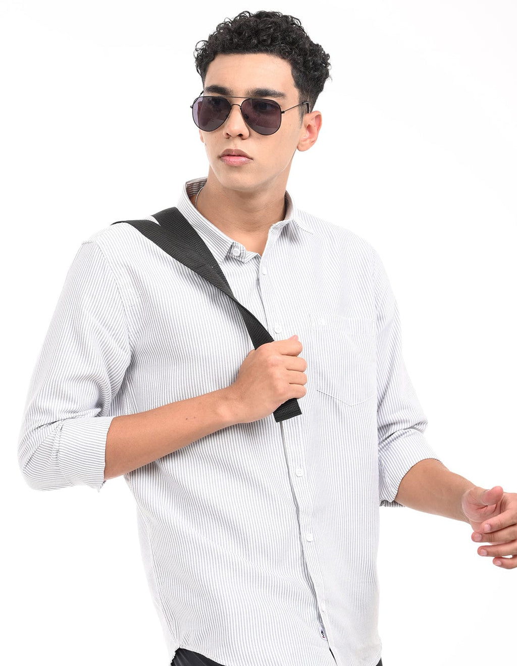 Men's Slim Fit Stripe Full Sleeves Casual Shirt