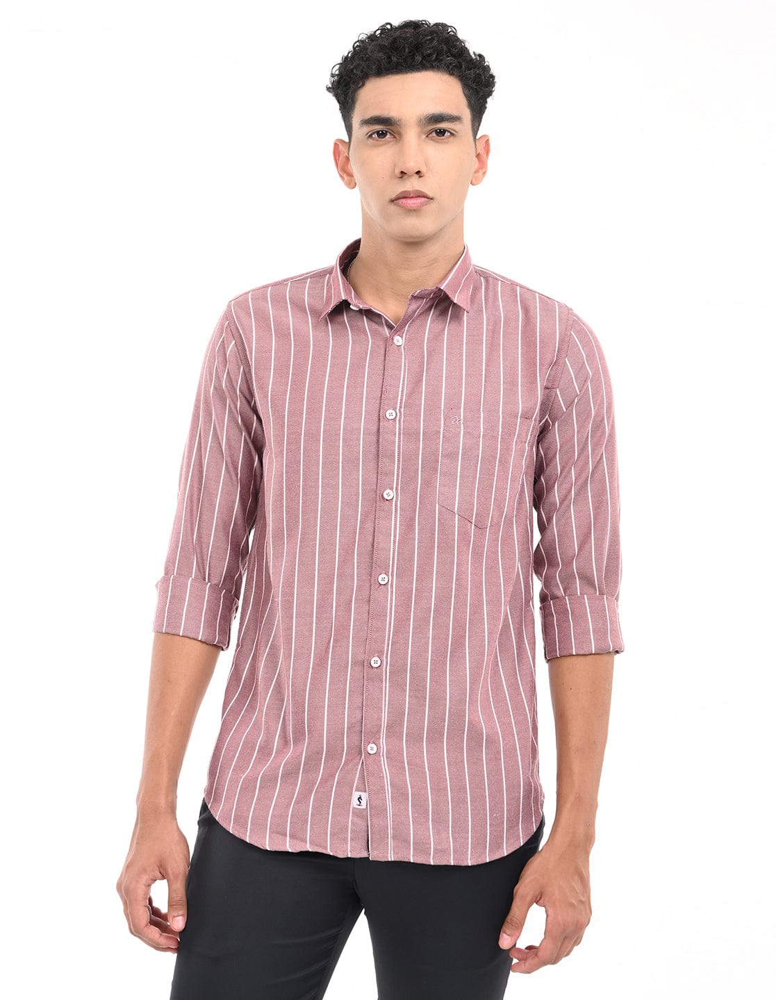 Men's Slim Fit Stripe Full Sleeves Casual Shirt